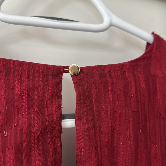 DONNA RICCO | Red Flutter Sleeve V-Neck Maxi Sundress - Picture 12 of 16